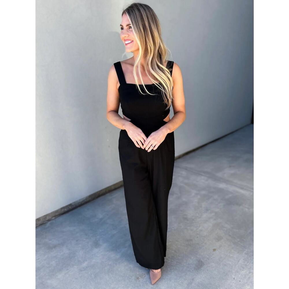 Hamilton Side Cut Out Wide Leg Jumpsuit Large - Picture 7 of 14